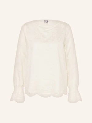 Emily Van Den Bergh Bluzka Z Falbankami weiss