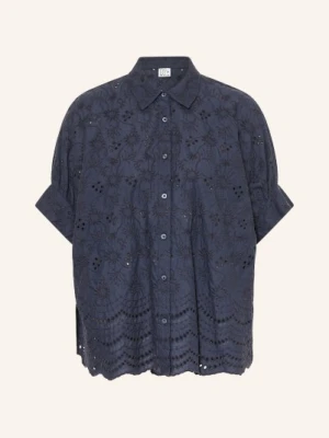 Emily Van Den Bergh Bluzka Z Koronki Ażurowanej blau