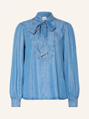 Emily Van Den Bergh Bluzka Z Wiązaniem Pod Szyją W Stylu Jeansowym blau