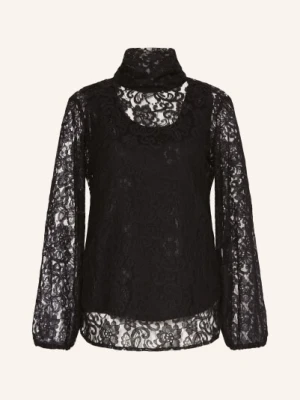 Emily Van Den Bergh Bluzka Z Wiązaniem Pod Szyją Z Koronki schwarz