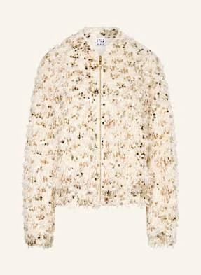 Emily Van Den Bergh Bluzon Z Dzianiny Z Cekinami beige