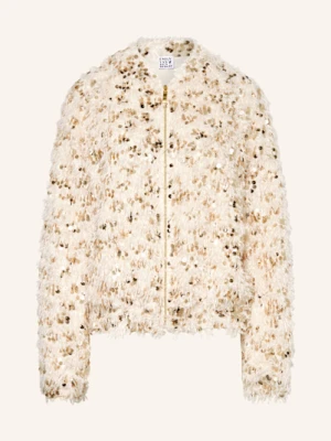 Emily Van Den Bergh Bluzon Z Dzianiny Z Cekinami beige