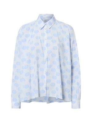 Emily van den Bergh Damska bluzka koszulowa Kobiety wiskoza biały|niebieski wzorzysty,