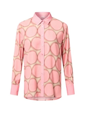 Emily van den Bergh Damska bluzka koszulowa Kobiety wiskoza różowy wzorzysty,