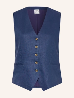 Emily Van Den Bergh Kamizelka Typu Blezer Z Lnu blau