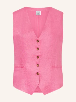 Emily Van Den Bergh Kamizelka Typu Blezer Z Lnu pink
