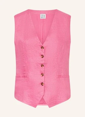 Emily Van Den Bergh Kamizelka Typu Blezer Z Lnu pink