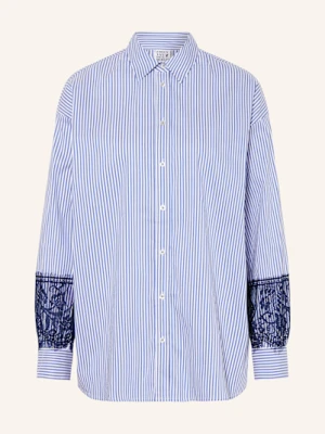 Emily Van Den Bergh Koszula Oversize Z Koronką blau