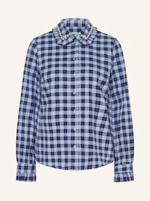 Emily Van Den Bergh Koszula Z Falbankami I Ozdobnymi Kamykami blau