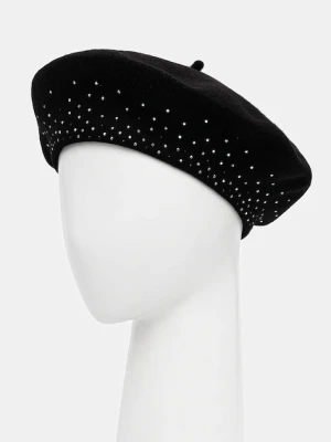 Emporio Armani beret wełniany kolor czarny EW003512 AF20033
