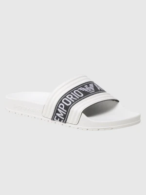 EMPORIO ARMANI Białe klapki męskie, Rozmiar 40