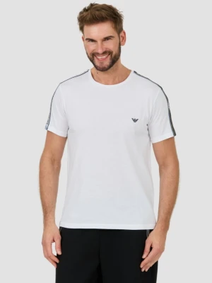 EMPORIO ARMANI Biały męski t-shirt bande logo, Rozmiar XL