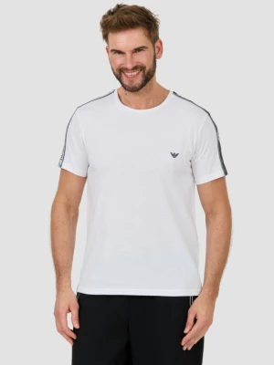 EMPORIO ARMANI Biały t-shirt bande logo