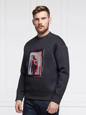 Emporio Armani Bluza | Regular Fit granatowy