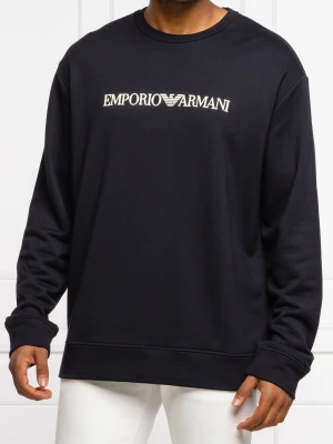 Emporio Armani Bluza | Regular Fit granatowy