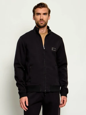 Emporio Armani Bluza | Regular Fit | z dodatkiem wełny czarny