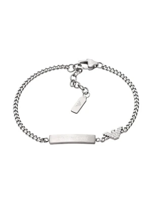 Emporio Armani bransoletka męska ze stali szlachetnej Eagle Logo srebrny