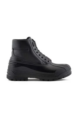 Emporio Armani buty wysokie męskie kolor czarny X4M391 XF741 00002