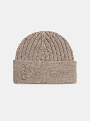 Emporio Armani czapka wełniana kolor beżowy EW003120 AF19981