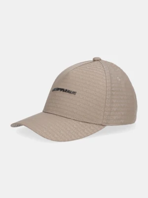 Emporio Armani czapka z daszkiem kolor brązowy EM003741 AF15384