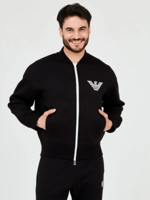 EMPORIO ARMANI Czarna neoprenowa bluza męska, Rozmiar XL