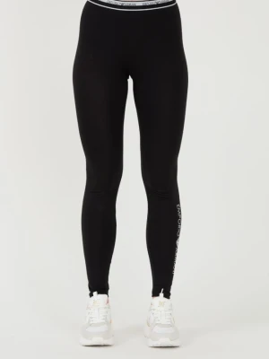 EMPORIO ARMANI Czarne damskie legginsy Stretch Logo, Rozmiar S