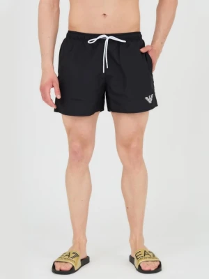 EMPORIO ARMANI Czarne męskie kąpielówki De bain logo brodé, Rozmiar 52