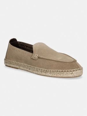 Emporio Armani espadryle męskie zamszowe
