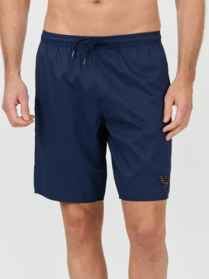 EMPORIO ARMANI Granatowe męskie kąpielówki De bain logo brodé, Rozmiar 48
