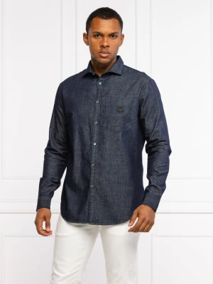 Emporio Armani Jeansowa koszula | Regular Fit