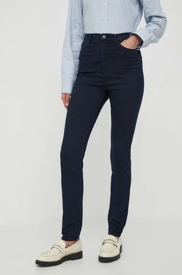 Emporio Armani jeansy damskie kolor granatowy