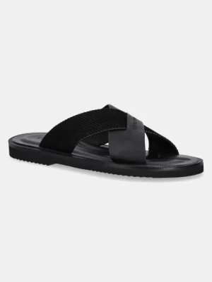 Emporio Armani klapki skórzane męskie kolor czarny X4P124 XR340 K001