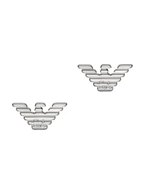 Emporio Armani kolczyki męskie ze stali nierdzewnej Eagle Logo