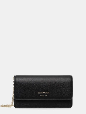 Emporio Armani kopertówka skórzana kolor czarny EW003036 AF19568
