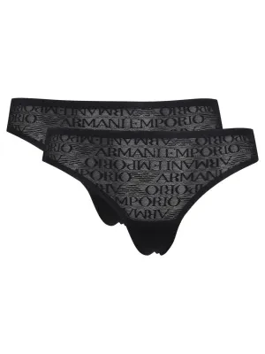 Emporio Armani Koronkowe stringi 2-pack