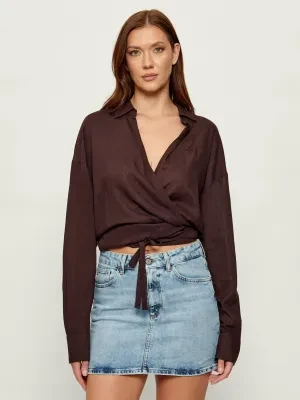 Emporio Armani Koszula | Cropped Fit | z dodatkiem lnu