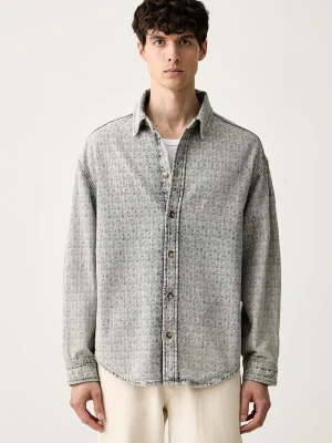 Emporio Armani koszula męska jeansowa niebieski