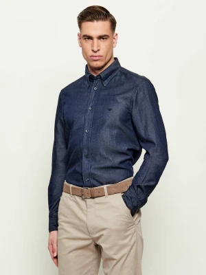 Emporio Armani Koszula | Regular Fit | z dodatkiem lnu