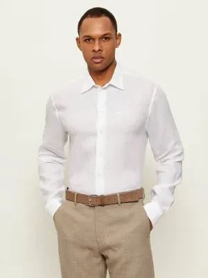 Emporio Armani Lniana koszula | Regular Fit