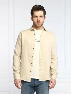 Emporio Armani Lniana koszula | Regular Fit