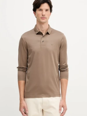 Emporio Armani longsleeve męski kolor brązowy melanżowy 8N1F97 1JUVZ