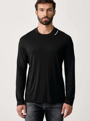 Emporio Armani longsleeve męski z modalem czarny