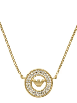 Emporio Armani naszyjnik srebrny EAGLE LOGO złoty