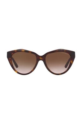 Emporio Armani okulary przeciwsłoneczne 0EA4178 damskie kolor brązowy