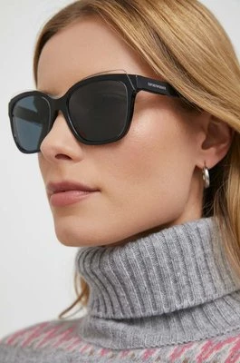 Emporio Armani okulary przeciwsłoneczne damskie kolor czarny