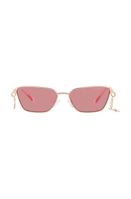 Emporio Armani okulary przeciwsłoneczne damskie kolor różowy