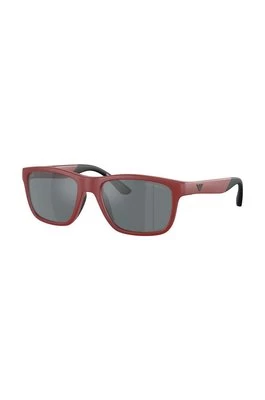 Emporio Armani okulary przeciwsłoneczne dziecięce kolor czerwony 0EK4002