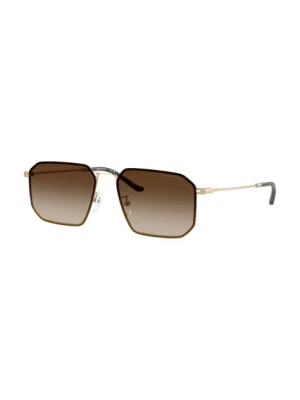 Emporio Armani okulary przeciwsłoneczne męskie kolor brązowy 0EA2165D