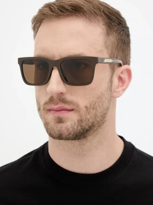 Emporio Armani okulary przeciwsłoneczne męskie kolor brązowy 0EA4262U