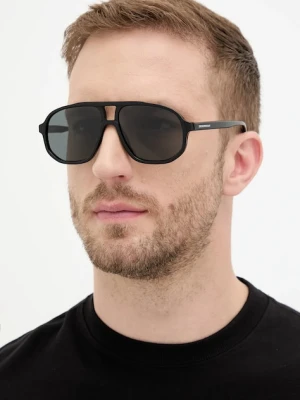 Emporio Armani okulary przeciwsłoneczne męskie kolor czarny 0EA4263U